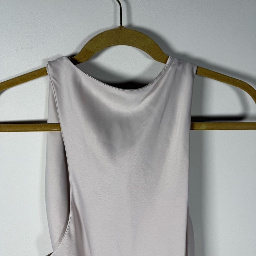 Zara Satin Effect Mini Dress Cream Event Dress Size Medium NWT - Picture 7 of 11